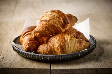 Wall Mural - freshly baked croissants