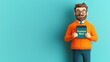 © kwanchanachai - Cheerful Freelancer Holding Tablet with Freelance Work Message