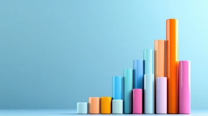 Fototapete - A dynamic bar graph representing the top 10 most popular items in a category