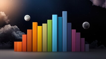 Aufkleber - A dynamic bar graph representing the top 10 most popular items in a category