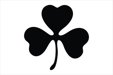 Shamrock silhouette vector, Shamrock vector icon, Shamrock icon symbol