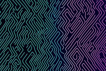 abstract close-up of a glowing blue digital circuit board, showcasing intricate connections and tech