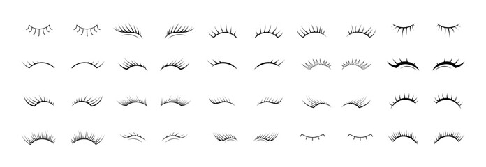 Wall Mural - set of eyelash illustration