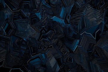 abstract close-up of a glowing blue digital circuit board, showcasing intricate connections and tech
