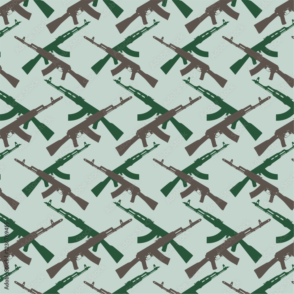Army Kalashnikov AK rifle camouflage pattern. Weapons of the Soviet ...