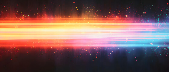 Wall Mural - vibrant rainbow glitch chaotic colors creating a digital distortion effect