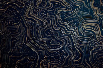 abstract close-up of a glowing blue digital circuit board, showcasing intricate connections and tech