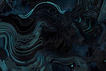 abstract close-up of a glowing blue digital circuit board, showcasing intricate connections and tech