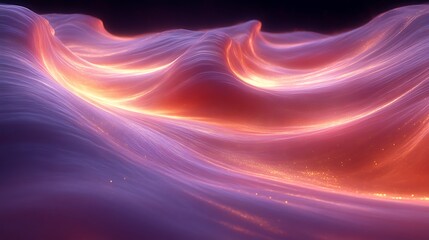 Canvas Print - Abstract Glowing Waves Of Light And Color