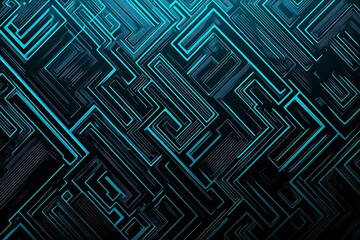 abstract close-up of a glowing blue digital circuit board, showcasing intricate connections and tech