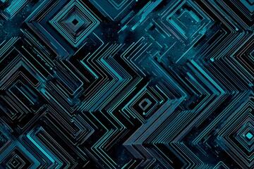 abstract close-up of a glowing blue digital circuit board, showcasing intricate connections and tech