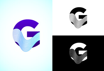 Wall Mural - Abstract G letter logo, Graphic alphabet symbol for corporate business identity