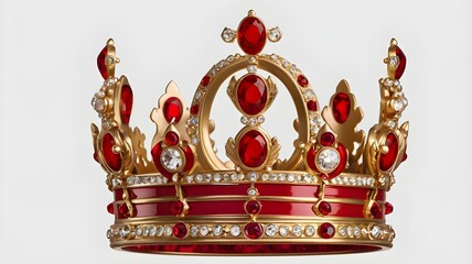 golden crown isolated on white