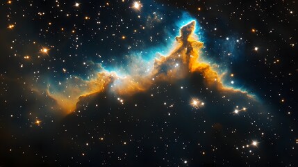 Aufkleber - Mesmerizing cosmic explosion in a distant galaxy showcasing the captivating beauty power and mystery of the universe  This digital artwork captures the vibrant swirling