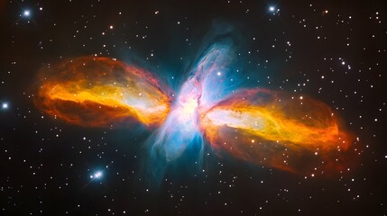 Aufkleber - Mesmerizing Cosmic Explosion Vibrant Nebula Showcasing the Beauty of the Universe  A breathtaking image that captures the incredible power and splendor of a celestial phenomenon