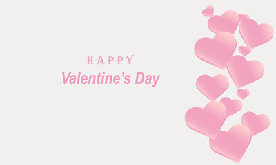 happy valentines day typography poster with handwritten calligraphy text