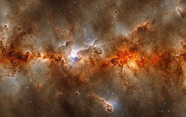 cosmic clouds, nebula, interstellar dust, gas, stars, space.