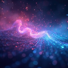 Poster - Cosmic Dreamscape: A Vibrant and Ethereal Abstract Background