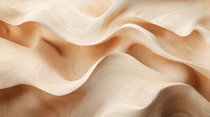 Wall Mural - Abstract wooden waves with smooth flowing curves and texture