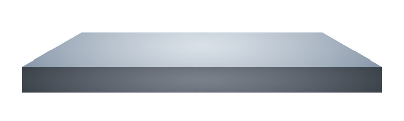 empty blue gray rectangular podium, concrete flooring stand stage, top table mockup, cement shelf, m