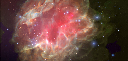 Wall Mural - space vector background with realistic nebula and shining stars. magic colorful galaxy with stardust