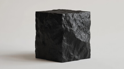 Wall Mural - black cube abstract texture background 3d illustration render