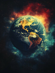 earth, space, nebula, cosmos, planet, sunrise, universe, background, environmental, astronomy