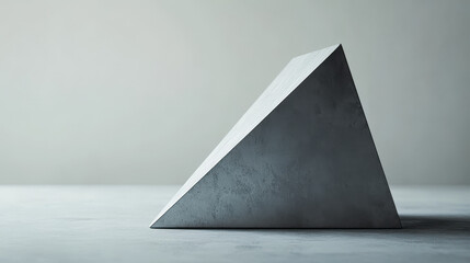Wall Mural - futuristic minimalistic stone surface geometric object architecture 3d render illustration