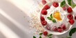 © xbzz - Colorful seasonal baking ingredients display bright kitchen vivid dynamic atmosphere overhead view culinary creativity