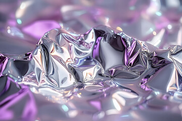 Wall Mural - liquid galaxy background silver shiny.