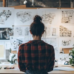 UX Design Woman Working on a Creative User Interface Project