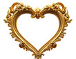 © Jack - Luxurious gold heart frame for special occasions. Ornate vintage design. Shiny golden texture. Perfect for luxury gifts decorations. Ideal for wedding Valentine Day cards. Decorative frame adds