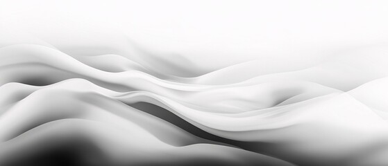 Poster - Abstract grayscale undulating fabric waves design