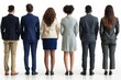 © Yuliia - Diverse and Creative Business Team Standing in Formation on White Background