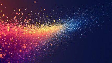 Wall Mural - Abstract Colorful Particles Exploding In Space