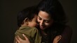 © CybStars - A tender moment between a mother and her child, showcasing love and affection in a warm embrace. Family bonding in a serene setting.