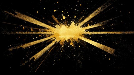 Wall Mural - Golden Splatter Abstract Graphic Design