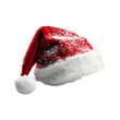 © Png Vibex - Red and White Santa Hat with Snow Isolated on Transparent Background
