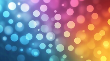 Sticker - Colorful Bokeh Circles Abstract Background