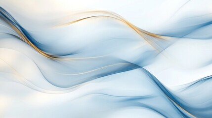 Wall Mural - Abstract Blue and Gold Wave Design Graphic Art