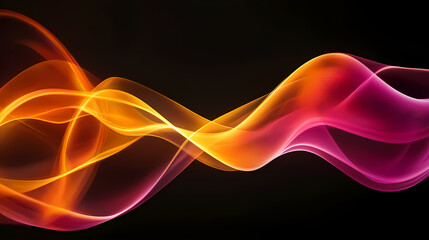 Wall Mural - abstract colorful waves of light and shadow intertwining, creating a dynamic visual experience. lumi