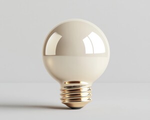 A sleek, modern light bulb with a glossy finish that enhances any contemporary setting. Ideal for energy-saving concepts.