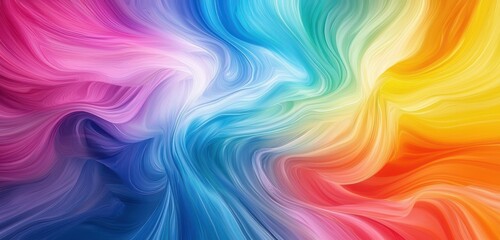 Wall Mural - Abstract colorful gradient background, mixing vibrant colors into a soft flowing design.