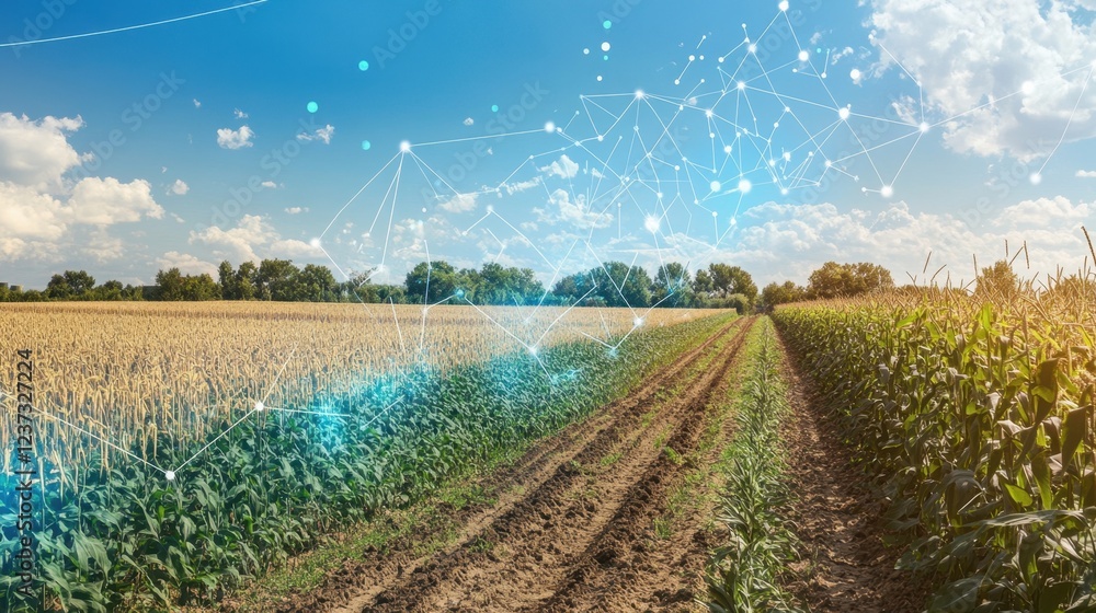 Predictive farm analytics tools visualizing key performance indicators ...