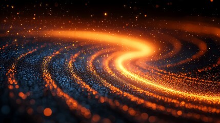 Wall Mural - Fiery cosmic swirl, galaxy background, abstract space art, ideal for science fiction.