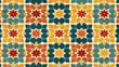 © rizkan - A colorful floral pattern featuring stylized flowers in warm tones.