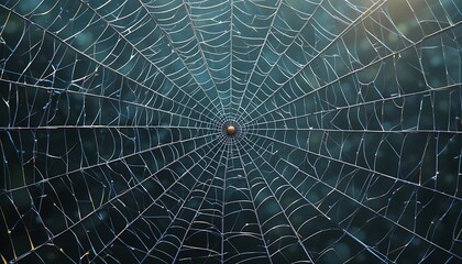 Intricate Spiderweb Design Against Dark Background