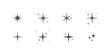 © rochmuch - sparkle star icon, star sparkle vectors, Shining sparkle icon, Blink twinkle, sunburst star shapes collection. Abstract magic light flare, vector stars icon templates pack isolated on white background