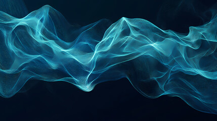 Wall Mural - music dark blue notes