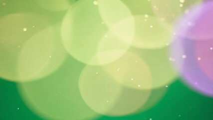 Canvas Print - green and purple bokeh: abstract image featuring a dreamy blend of soft green and purple bokeh circl